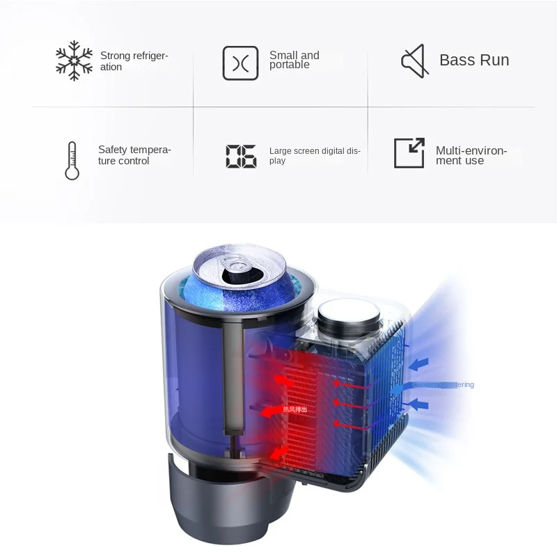 Smart Hot Cold Cup 2 in 1 Car Drinks Cooling and Heating Car Cup Cooler/Warmer Drinks Traveler Portable Mug Holder