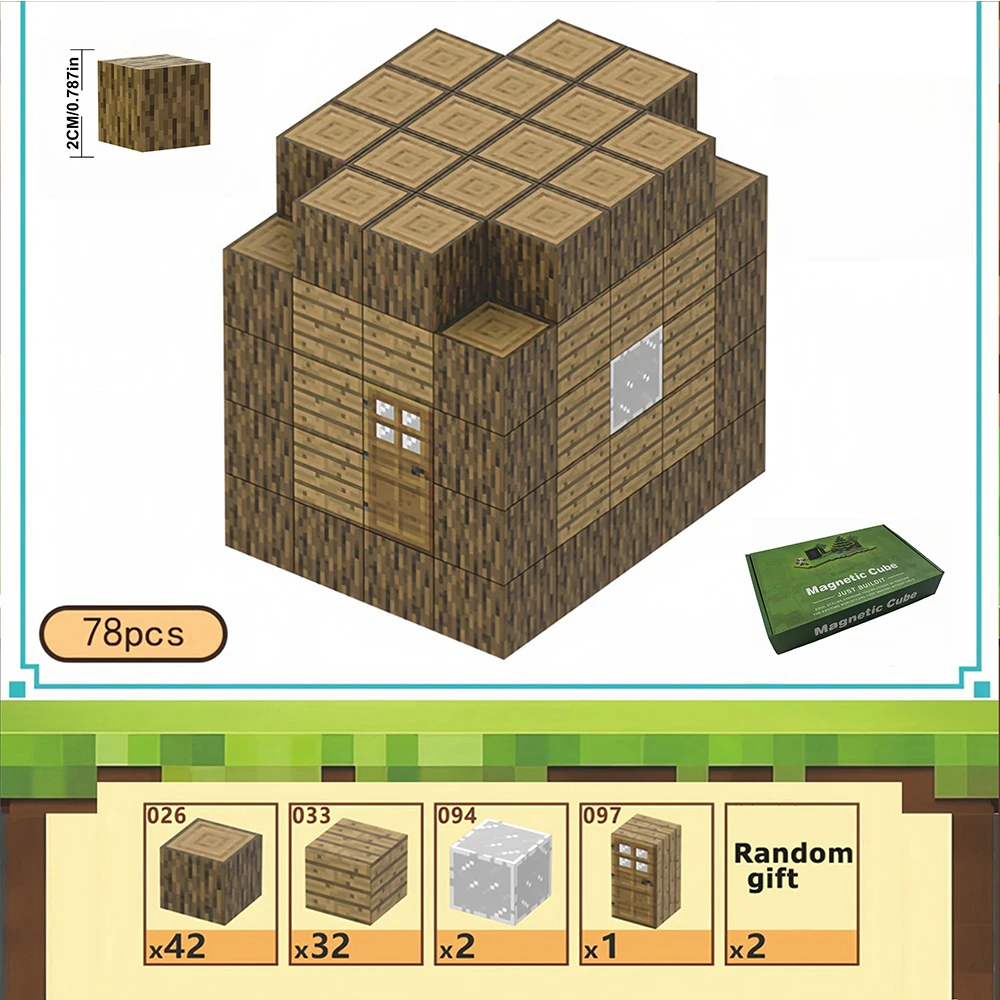 Magnetic Construction Blocks Set Toys for Kids Magnet Cube Building Blocks Model Educational Puzzle Toys For For Children Gift
