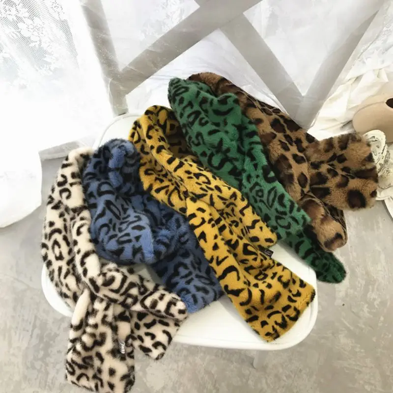 Echarpe Femme En Fausse Fourrure ImpriméE LéOpard, Mode Et Douce