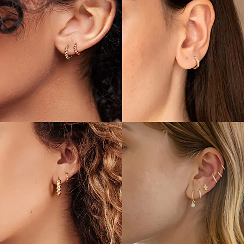 

2023 New Design Round Arc Gold Metal Stud Earrings for Woman Korean Fashion Jewelry Party Student Girls Elegant Accessories