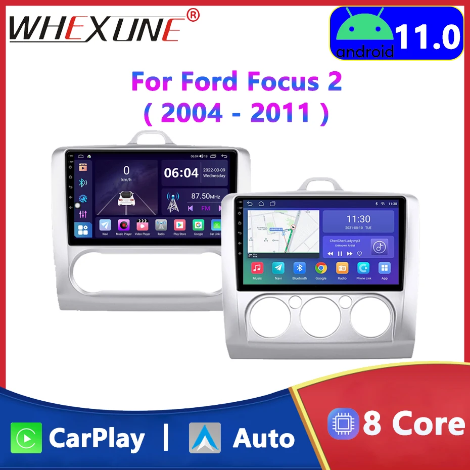 

CarPlay Android 11.0 Auto Stereo Car Radio Multimedia Player WIFI GPS Navigation For Ford Focus 2 3 Mk2 Mk3 Radio 2004 2005-2011
