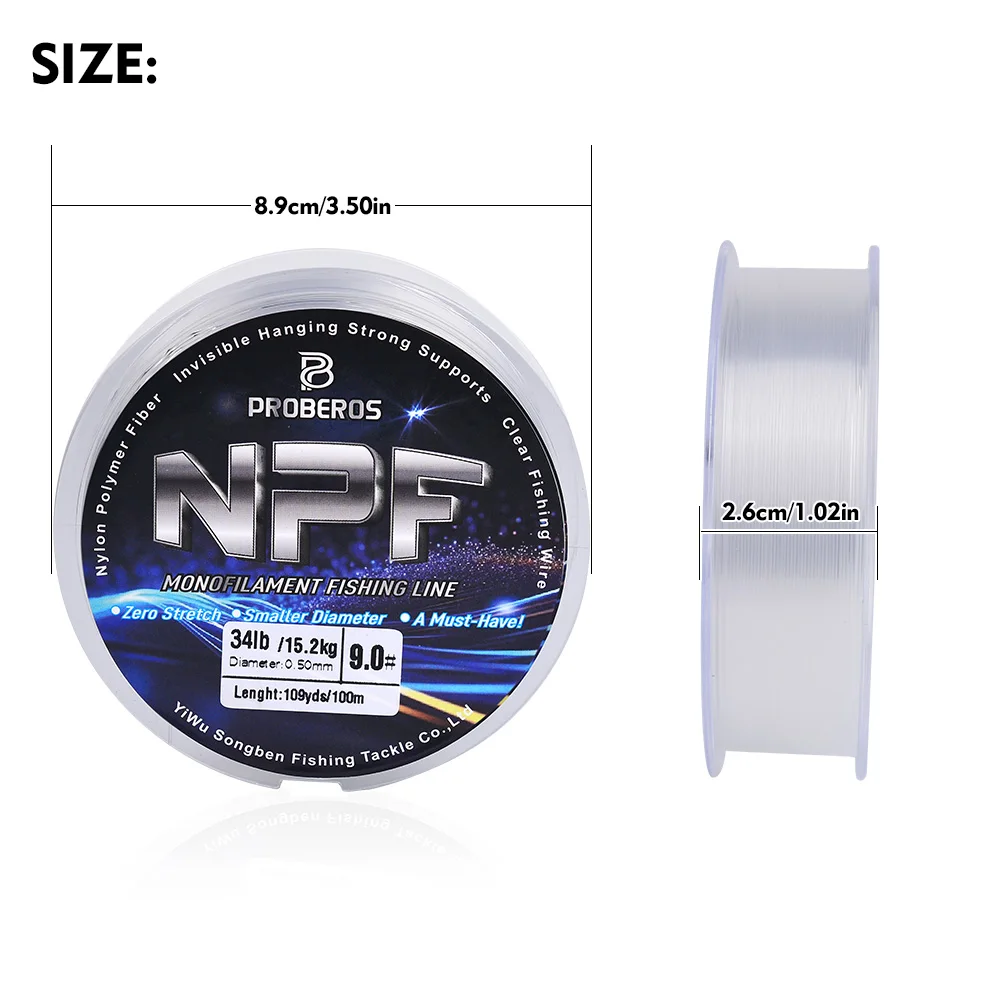 PROBEROS 100 m japanische geflochtene Angelschnur aus Nylon, superstarke Offshore-Angelschnur, 4LB-36LB Karpfenlinie, Forellenschnur – Detail 3