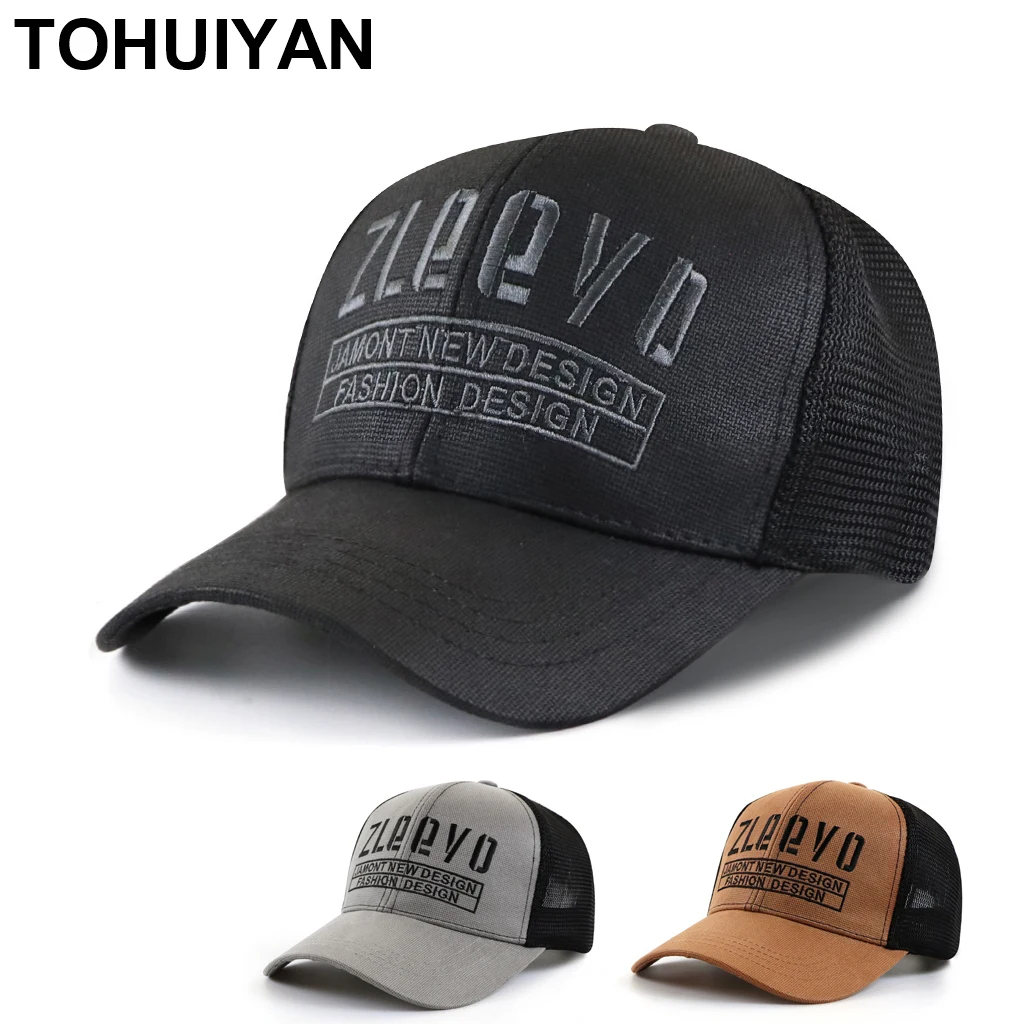 

Branded Letter Bone Men's Baseball Hats Summer Breathable Mesh Trucker Caps Women Casual Gorras Mujer Sun Hat Fishing Man Cap