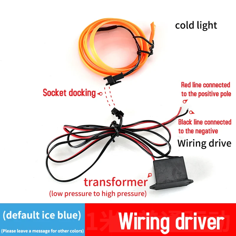 3m Car Interior Accessories Atmosphere Lamp EL Cold Light Line Wiring Driven DIY Decor Dashboard Console Auto Cold Lights ambient light car interior ambient light