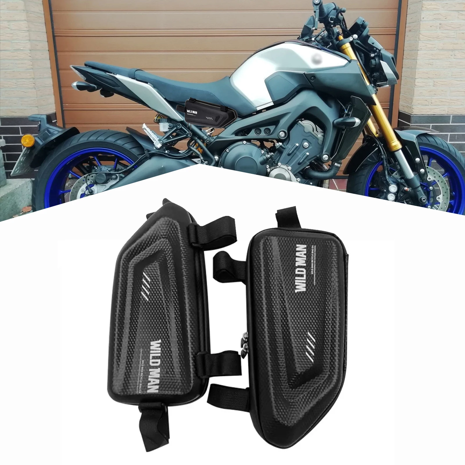 ΓΙΑ FZ25 MT-25 MT05 μοτοσικλέτας τροποποιημένη πλαϊνή τσάντα αδιάβροχη τριγωνική πλαϊνή τσάντα με σκληρό κέλυφος Αξεσουάρ_voghion.com