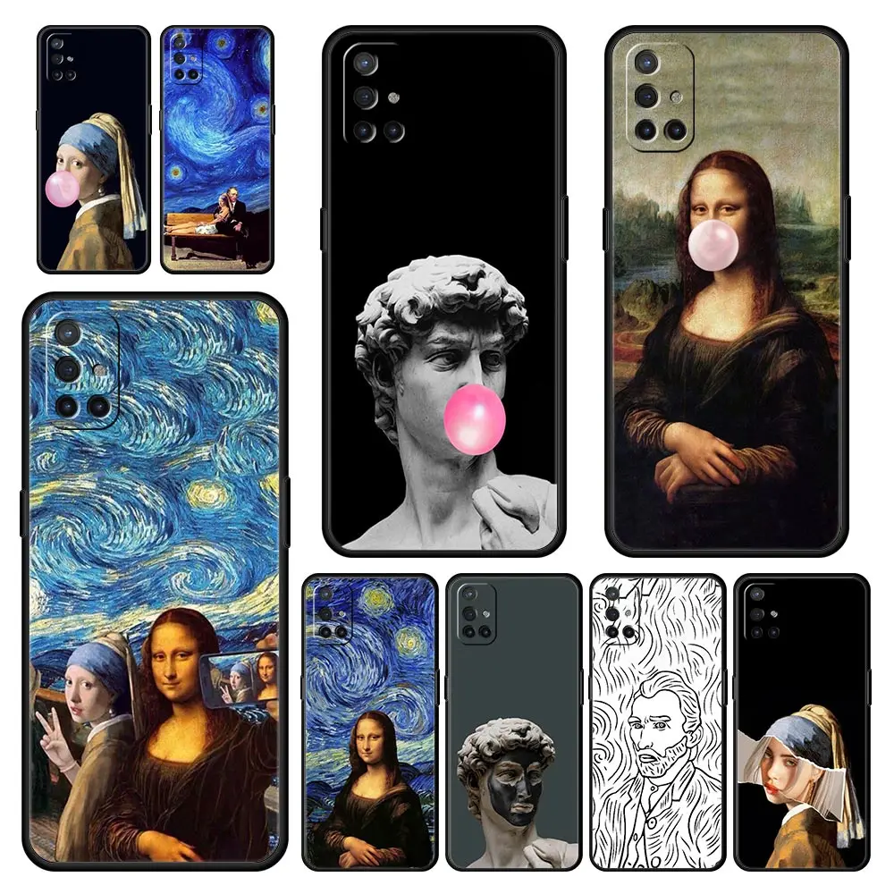 Aesthetic Art Cover Featuring David and Mona Lisa Design
