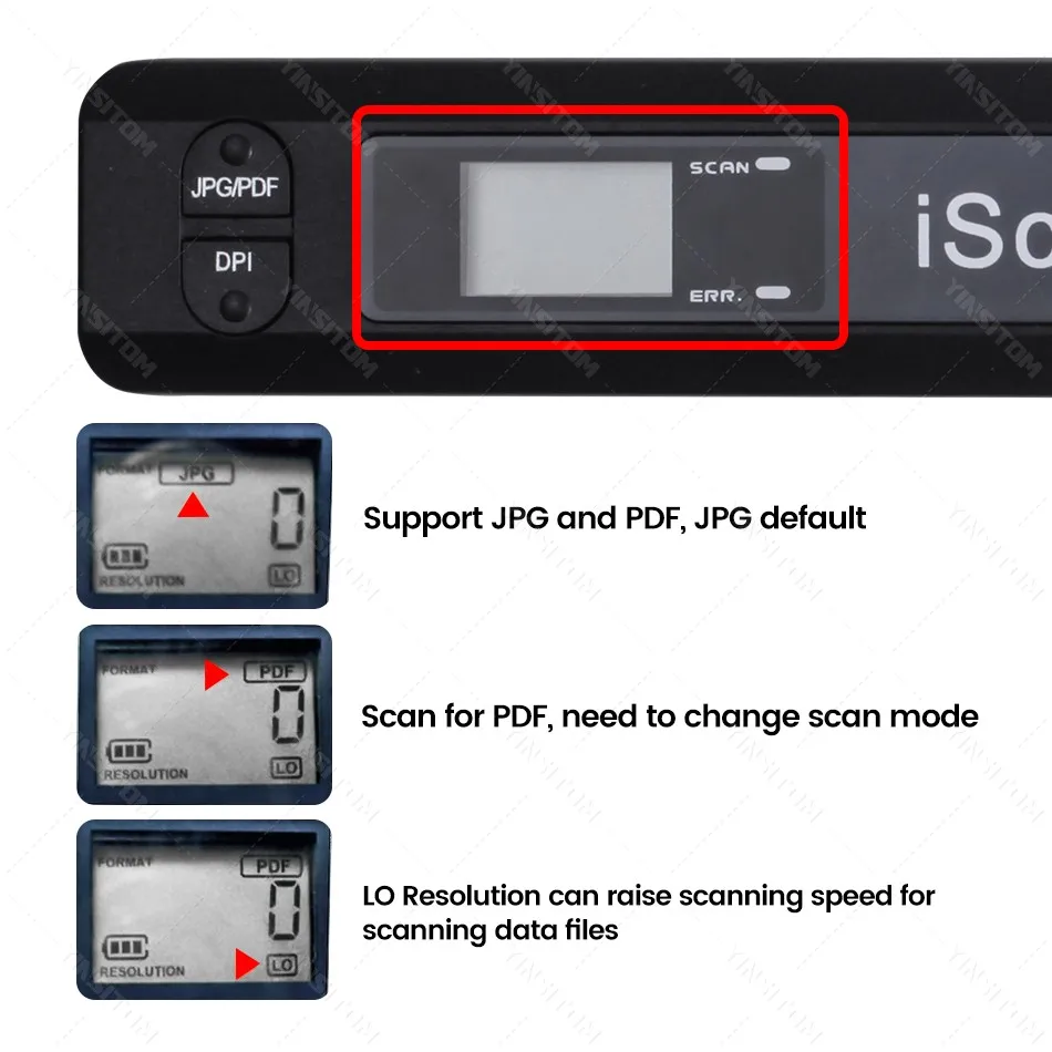 iScan01 Portable A4 Document Reader Scanner 900DPI For Contract Books Office Business Handheld Mobile Scanners JPG PDF Format - 4