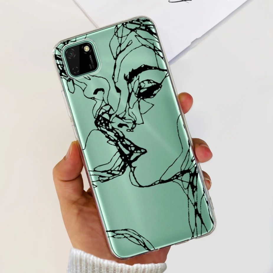 Stylish Painted Clear Silicone Phone Case - Soft Protective Cover