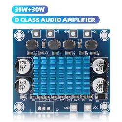 High-Power Dual Channel Digital Stereo Audio Amplifier Board (2x30W)