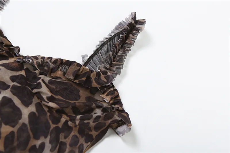 JULISSA MO Sexy Backless Print Leopard Women Dress Spaghetti Strap High Waist Dress Female Summer Skinny Elegant Party Clubwear