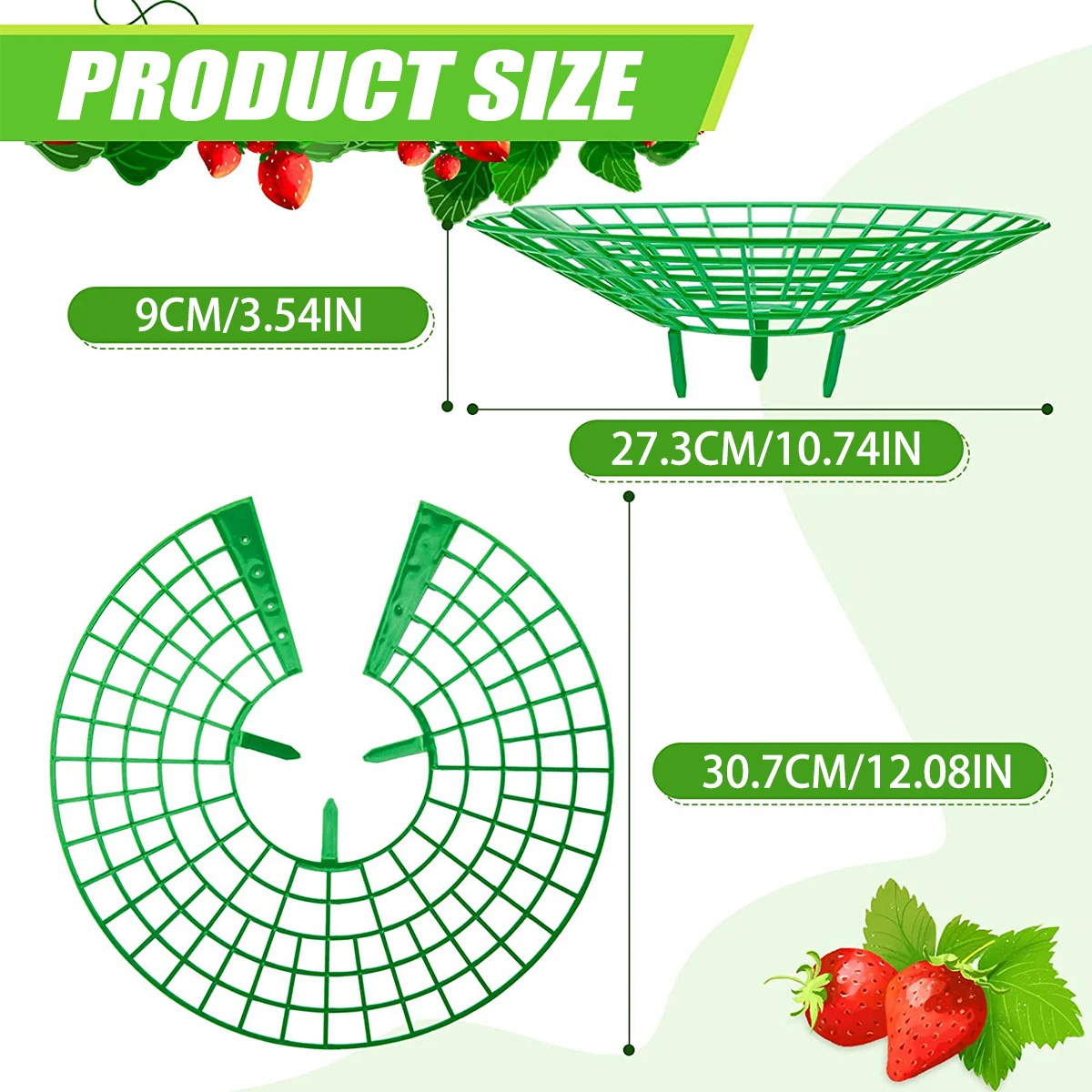 10Pcs Strawberry Plant Supports with 3 Sturdy Legs Strawberry Growing Racks Protector Frame Holder Cage From Mold Rot Dirt plastic plant supports