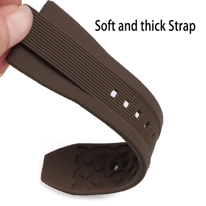 Silicone Waterproof Smart Watch Strap - Original Design, Durable and Comfortable