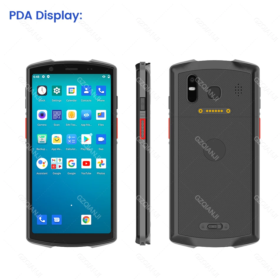 휴대용 PDA 안드로이드 10.0 견고한 POS 터미널, 하니웰 6603 2D 바코드 스캐너 리더, 와이파이 4G 블루투스 NFC PDA