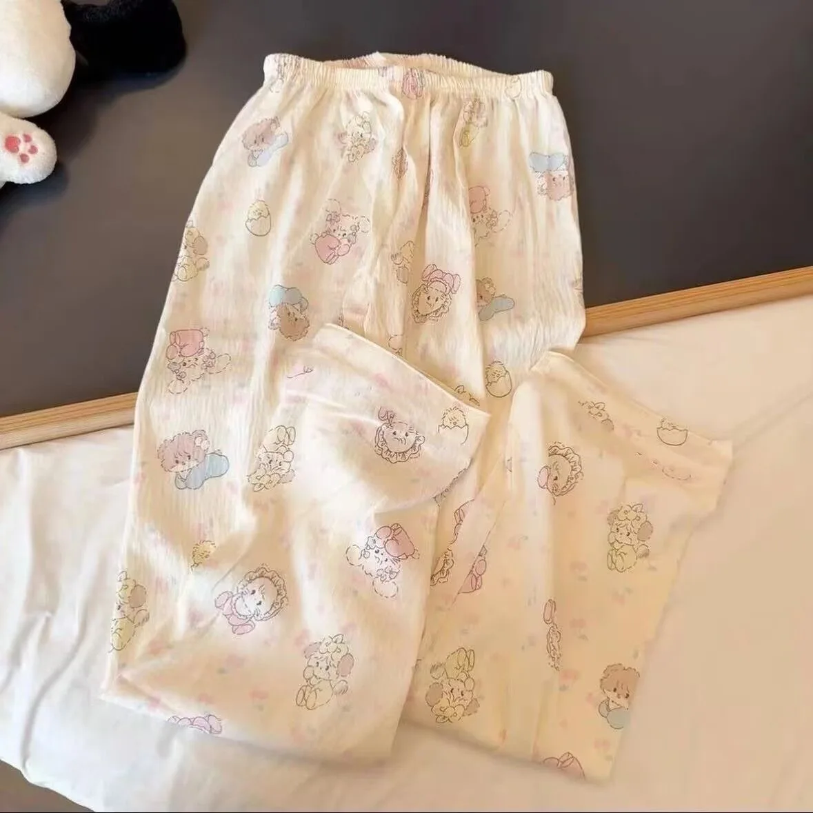 Koala pyjamabroek voor dames van katoen losse loungebroek_voghion.com