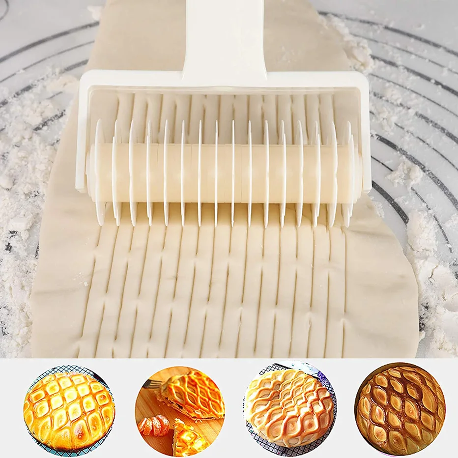 Description Picture 6 of itemMOONBIFFY Reusable Dough Lattice Roller Cutter Pull for Pizza Pastry Cutter Pie Craft Net Wheel Knife Baking Tool Bakeware