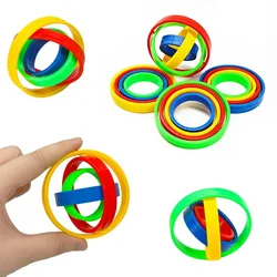 Set of 6 Colorful Infinite Flip Fidget Toys - Perfect for Stress Relief and Party Favors (12PCS Assorted)