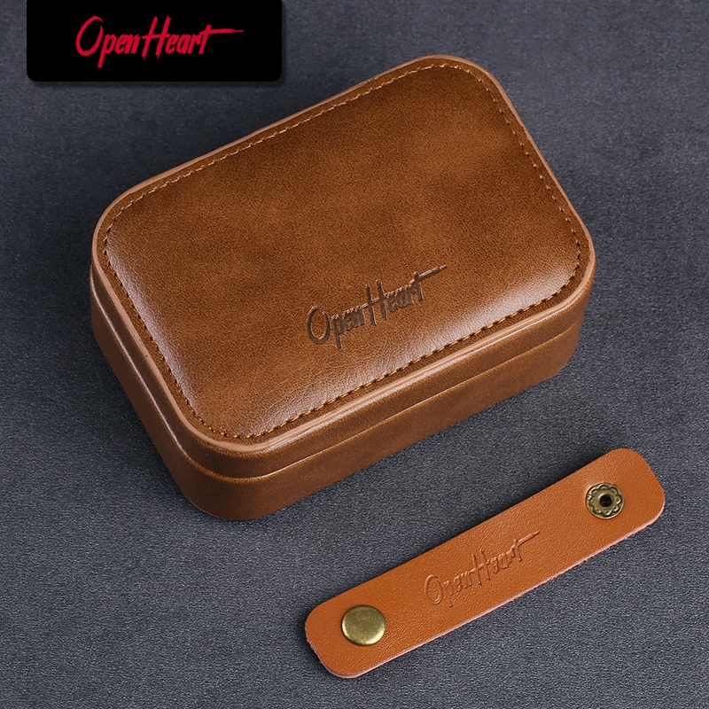 OPENHEART IEM Cable Case Earphone Case Bag PU Leather Case for