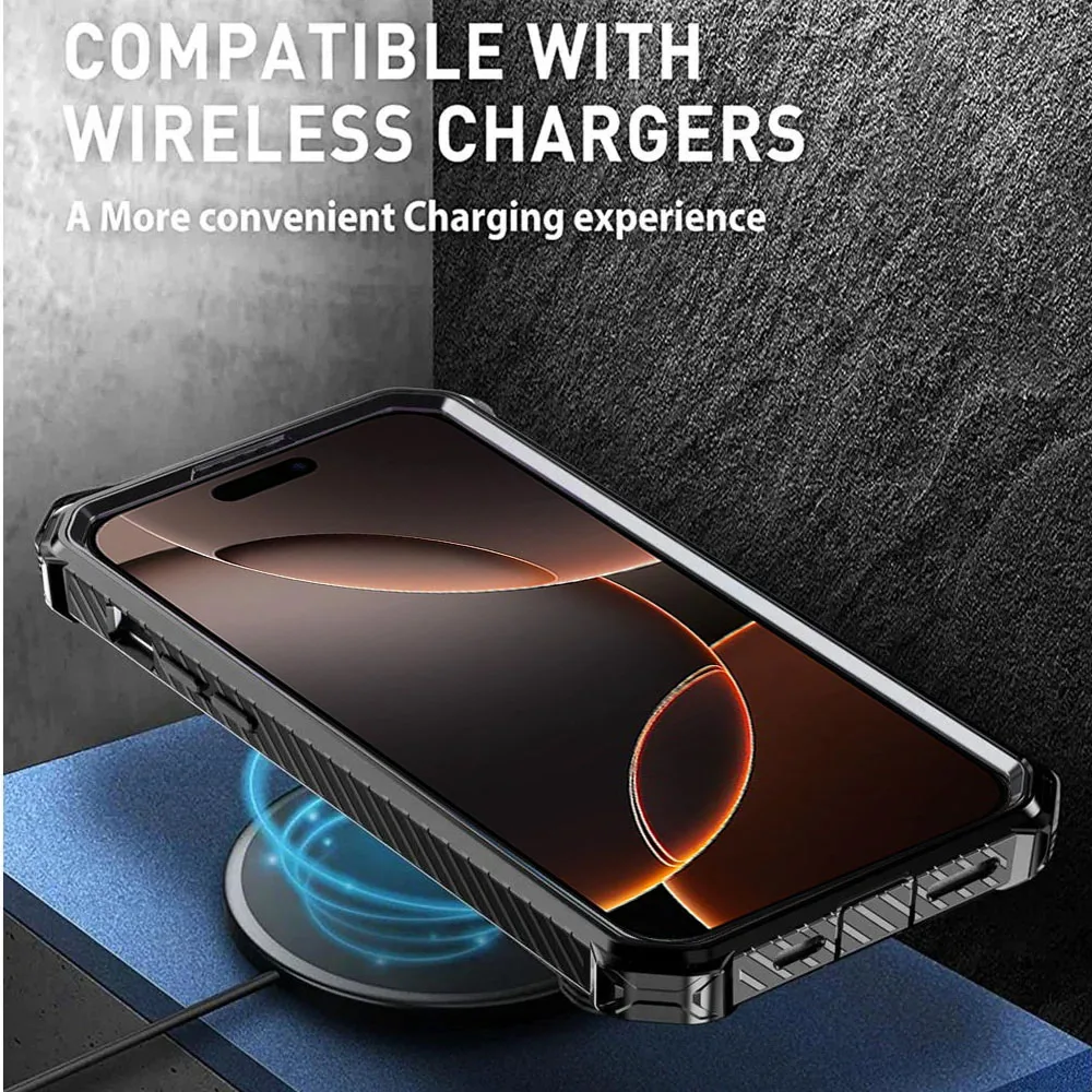 Magnetic Shockproof Bumper Armor Case with Magsafe Ring Holder