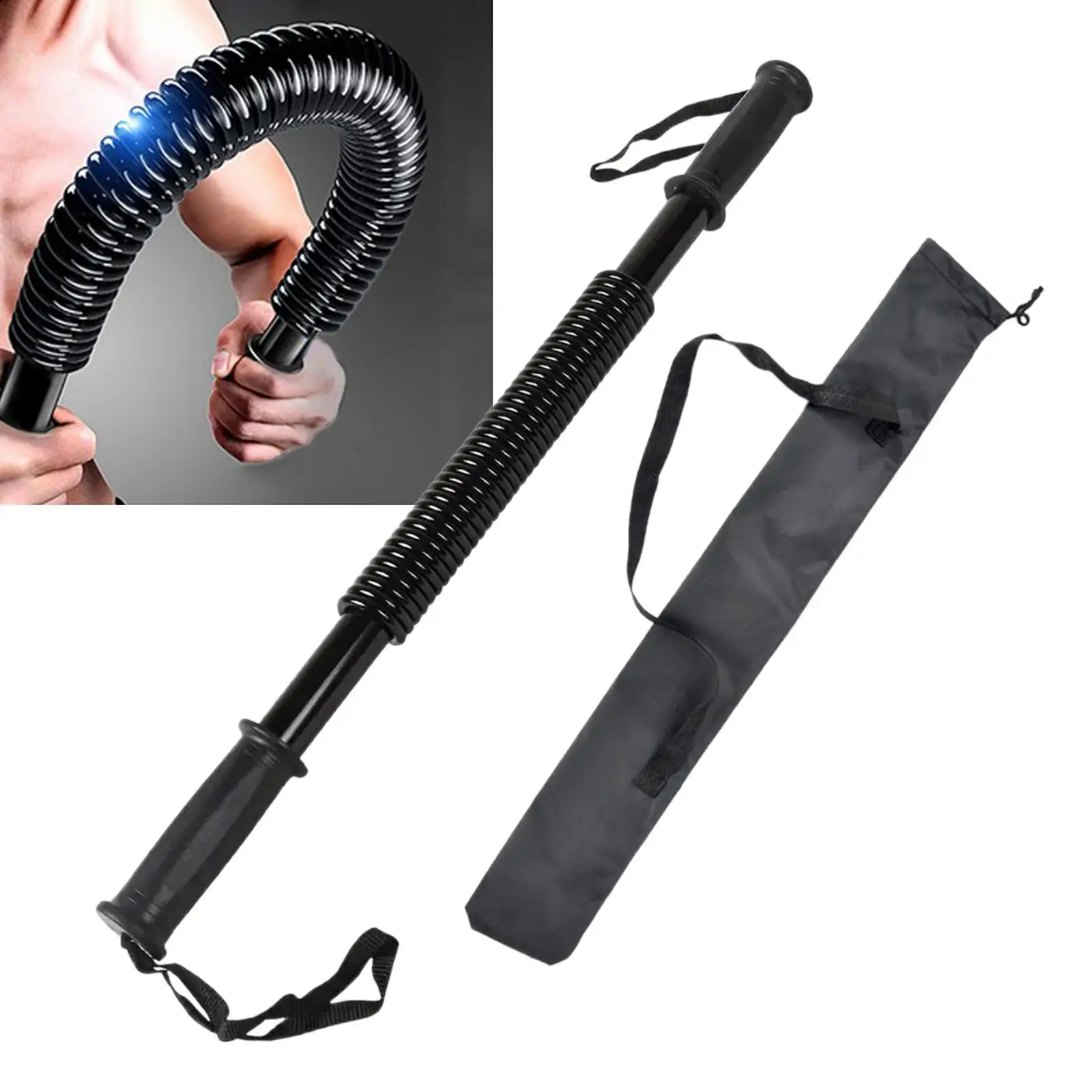 Spring Power Twister Bar Chest Expander Workout Equipment Hand Gripper Strength Training Chest Builder for Women Men Heavy Duty