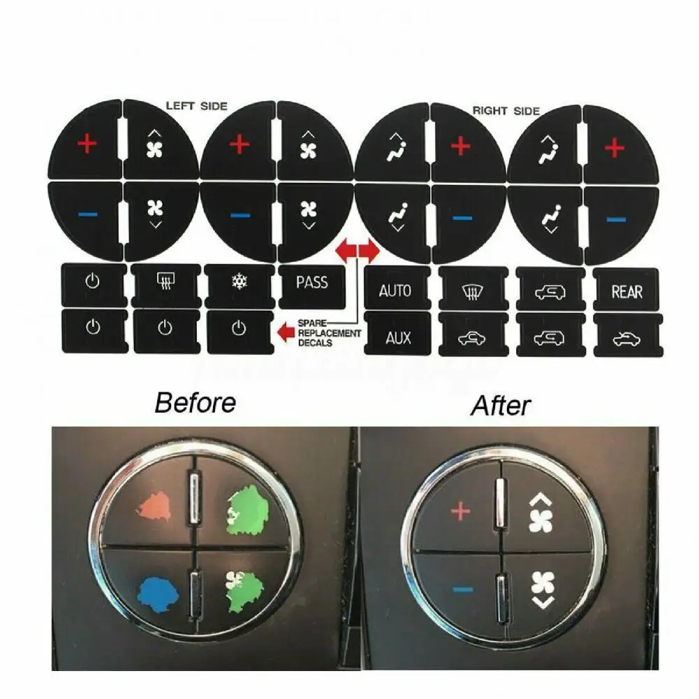 Climate Control Button Sticker Repair Replacement for