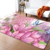 Tropical Plant Carpet for Living Room Flowers Leaves Pattern Bedroom Entrance Doormat Soft Anti-slip Large Area Rug Home Decor 4