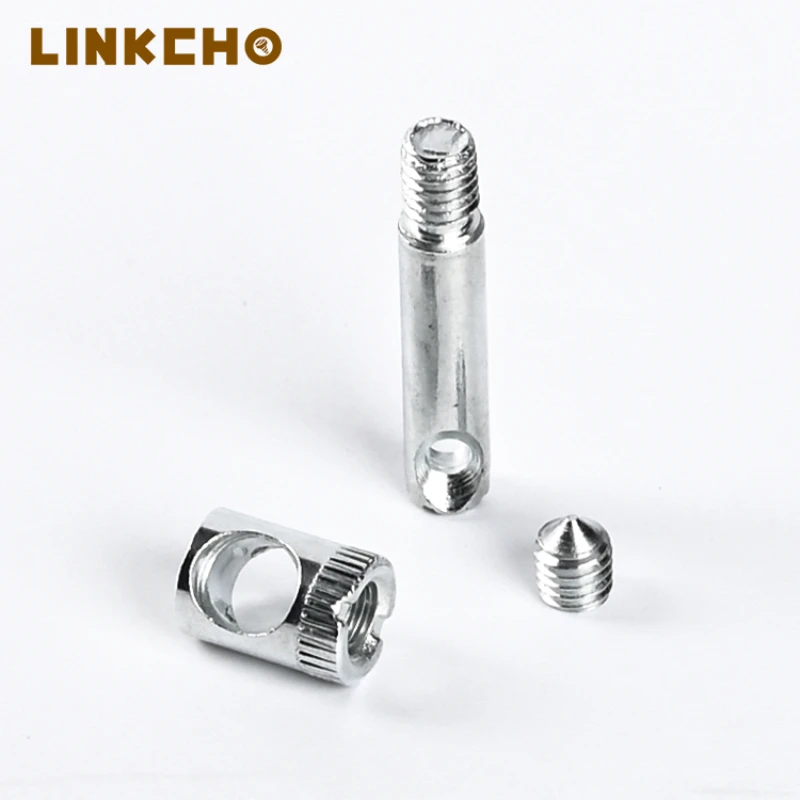 LINKCHO Furniture Hardware Hidden Connector Furniture 4 in 1 Fastener Cupboard Hardware Fitting