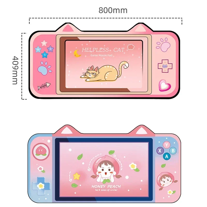 Cinnamorolls-grande Kawaii Gaming Mouse Pad Orelhas Bonitos dos Desenhos Animados Tapete de Mesa Rosa à Prova Dágua Antiderrapante Laptop Acessórios Gamer - Imagem 2