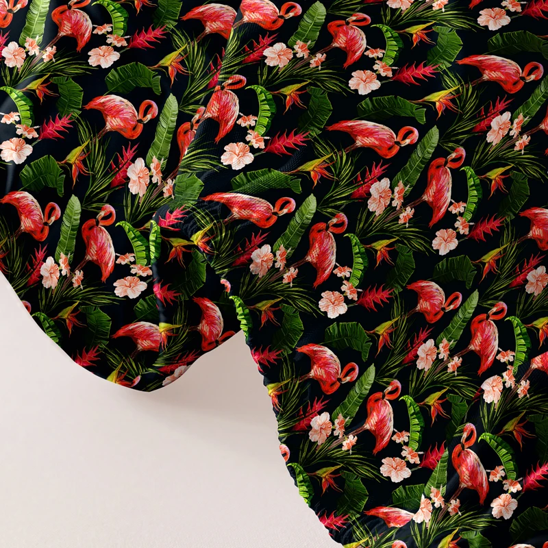 1pcs Flamingo Banana Pattern Brushed Fitted Sheet, Printed Bed Cover For Bedroom,Bedding (Excluding Pillowcases) 5