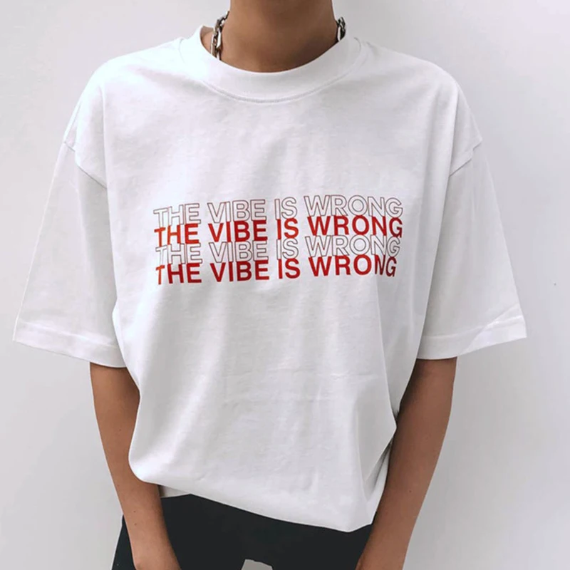 

Женская Винтажная футболка с круглым вырезом, свободного покроя