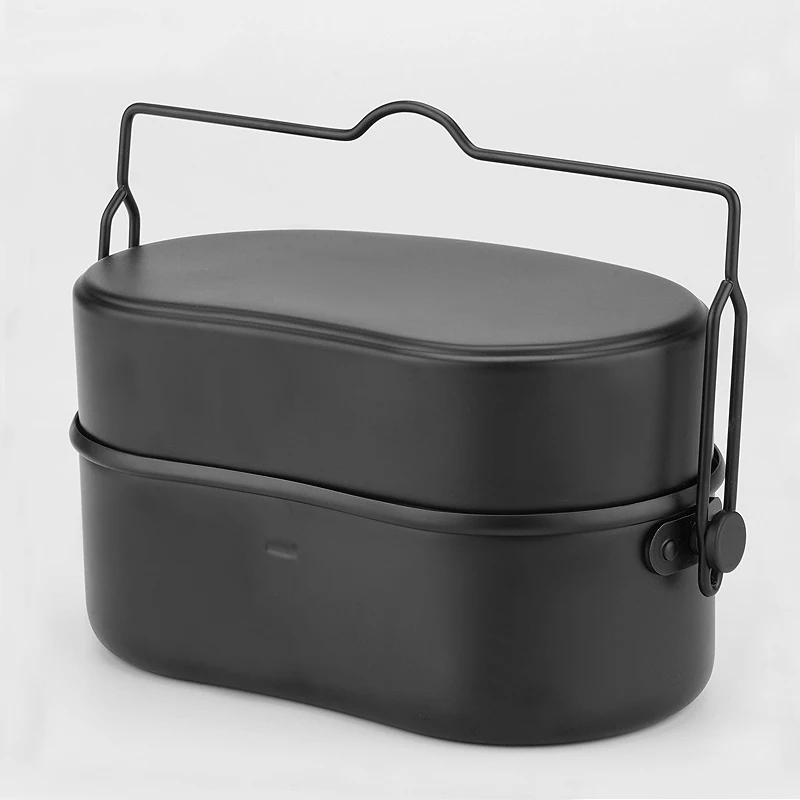 Portable Military Mess Tin Lunch Box Set - Durable Aluminum Alloy Camping & Outdoor Kit