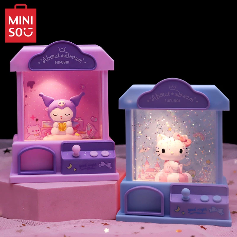 

Miniso Sanrio Kuromi Melody HelloKitty, музыкальная Ночная подсветка, милая подсветка для кукол, мягкая подсветка для принцессы, музыкальная шкатулка