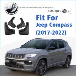 Mudguard For Jeep Compass 2017-2022 Front Rear 4pcs Mudflaps Mudguards Car Accessories Auto Styline Splash Guard Fender