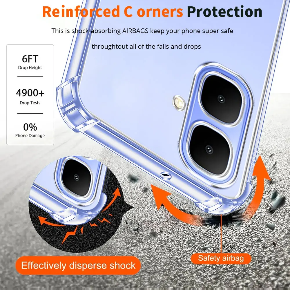 Airbag Anti-Drop Clear TPU Phone Case with Soft Silicone Cover
