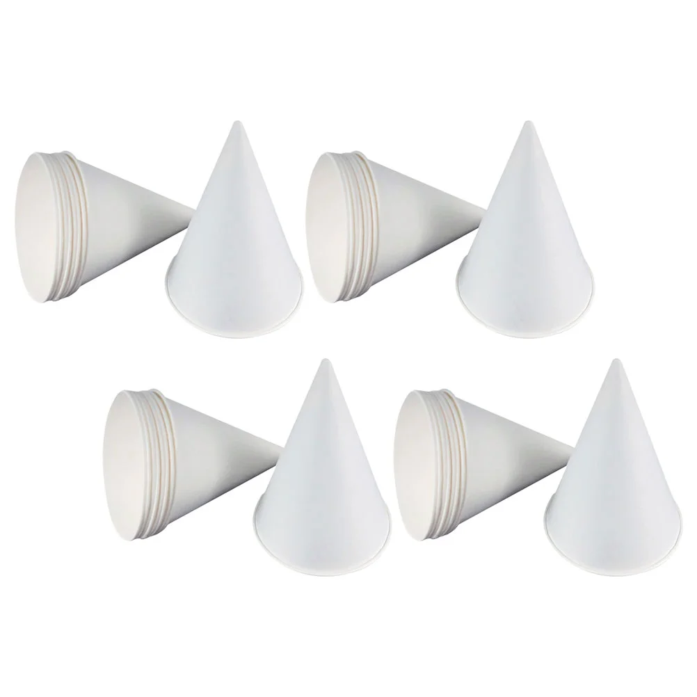 200 Pcs Cone Paper Cup Cups Dessert Ice Cream Holders Snow Water Dispenser Yogurt