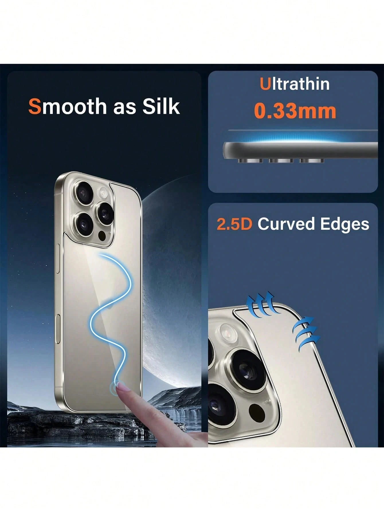 5-Pack Back Screen Tempered Glass Screen Protector Films