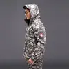 ACU Mixed Color Kit Men's Splash-proof Fleece Hooded Jacket+Multi-pocket Windproof Softshell Casual Pants Winter Work 2Piece Set 6