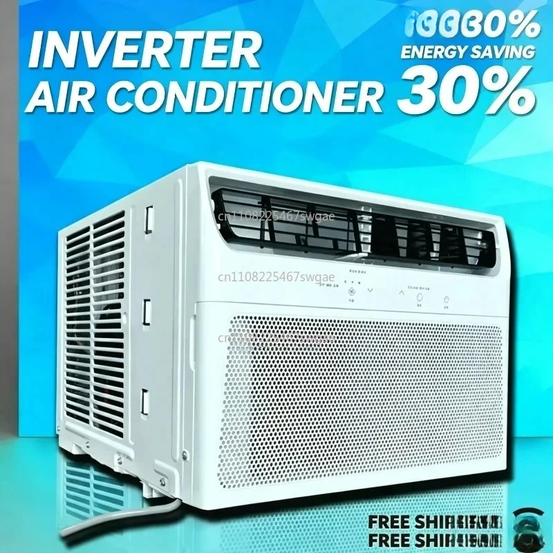Climatiseur de fenêtre à conversion de fréquence, machine mobile tout-en-un, grande capacité 1P, climatiseur portable pour chambre de location, 1,5 CV 1