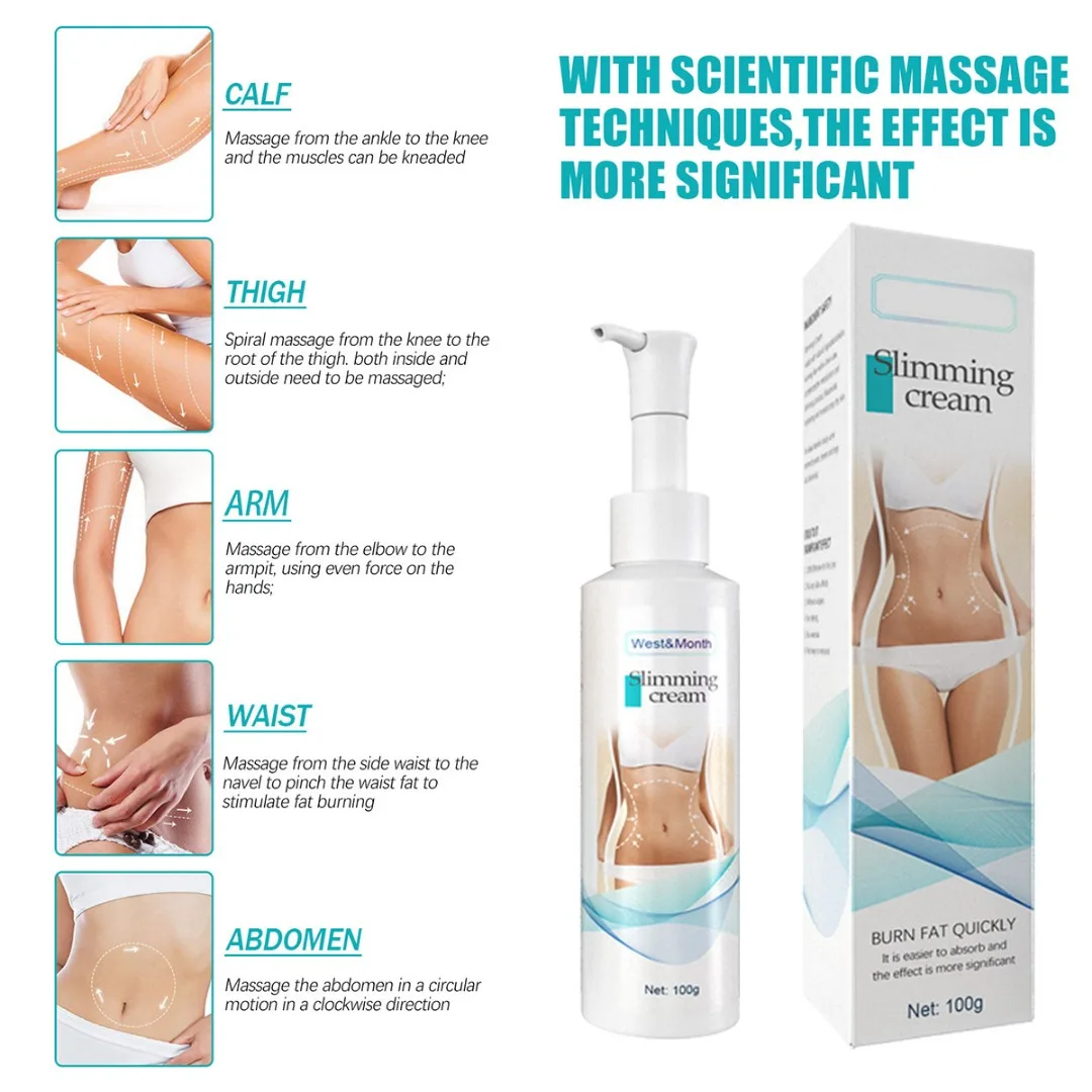 

1 Pc 100g Fat Burning Fat Weight Loss Anti-cellulite Remove Cellulite Body Massage Slimming Cream Slimming Abdominal Tightening