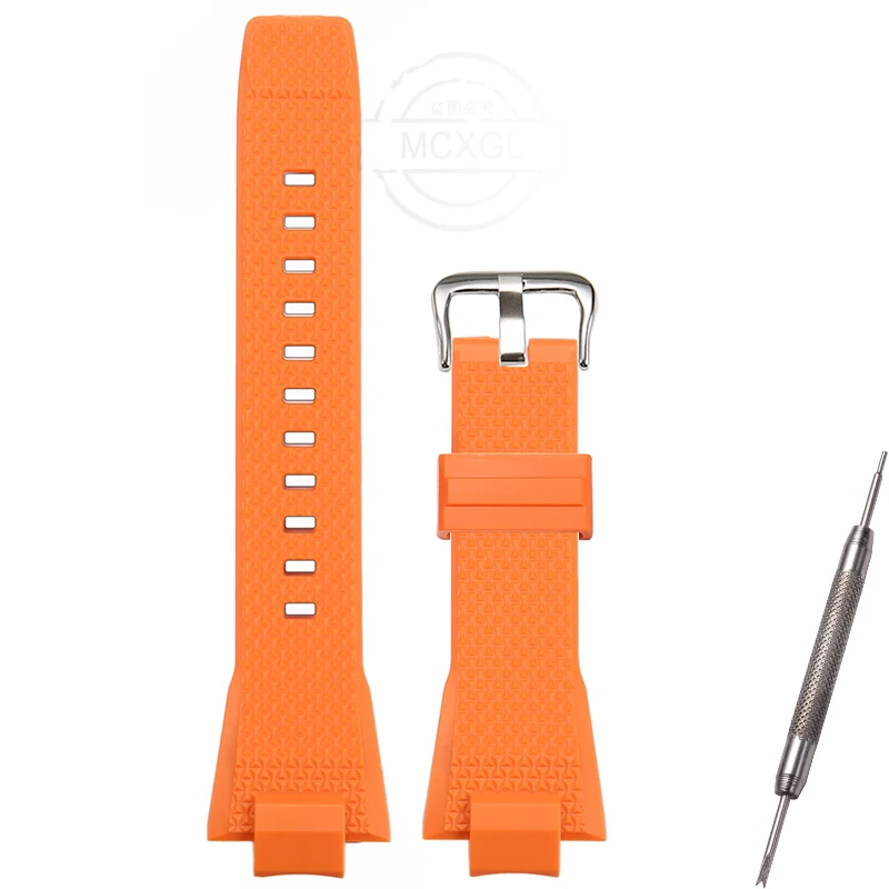 Durable Rubber Replacement Strap for Men's Sports Watches – Waterproof Resin Bracelet
