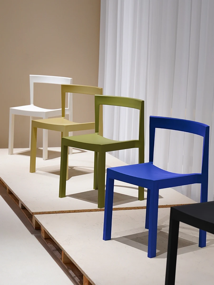 

Light Edition Design Backrest Minimalist Stool Plastic Chair