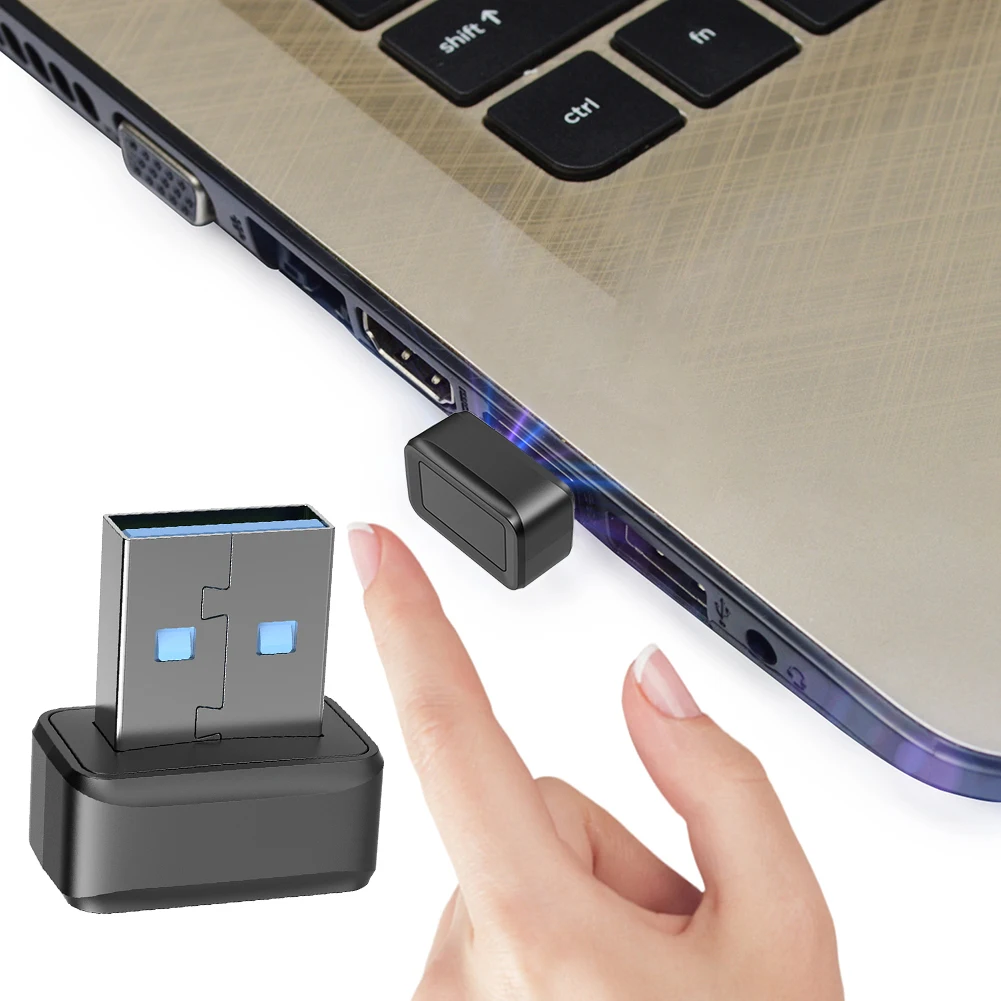 1/2pcs USB Fingerprint Reader For Windows 7/8/10/11 Hello Security Key Dongle FIDO U2F Biometric Scanner Padlock for PC Laptop, fingerprint scanner,fingerprint key,fingerprint control module