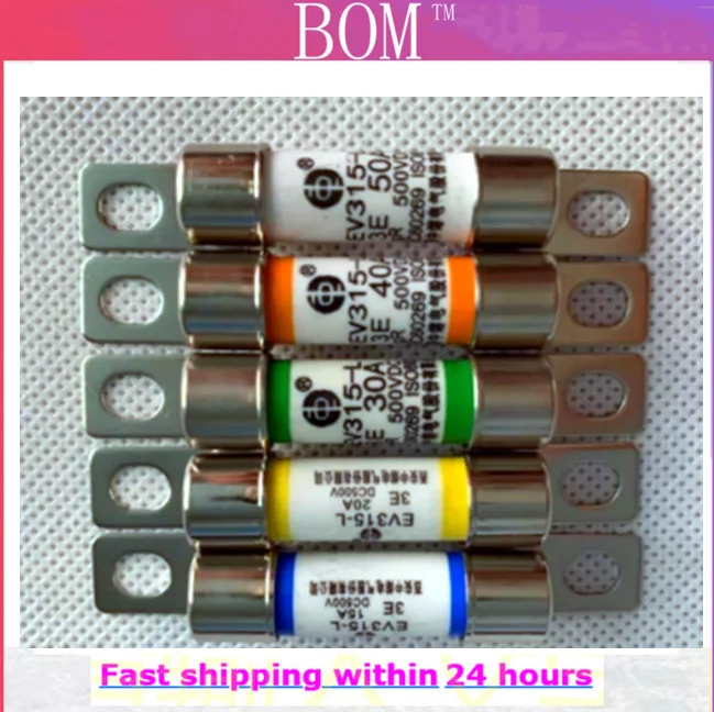 High-Performance Tube Fuse - 500VDC, 10A-50A Range, Premium Fuse Accessories