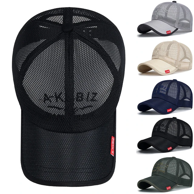 Men's Summer Mesh Baseball Cap Breathable Dad Hat Outdoor Sport Fishing Cap  Bone Gorras Snapback Trucker Cap Sunscreen Visor Hat - AliExpress