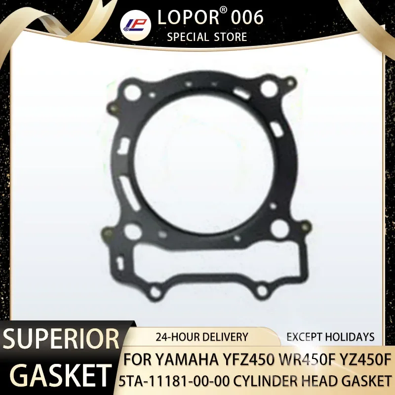 

LOPOR Motorcycle Engine Cylinder Head Gasket For YAMAHA YFZ450 WR450F YZ450F 5TA-11181-00-00 YFZ WR YZ 450