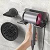 Plastic Puch Free Hair Dryer Holder Storage Holder Wall Mounted Rack Bathroom Shelf Organizer Shelve Hair Brush Storage Bracket 3