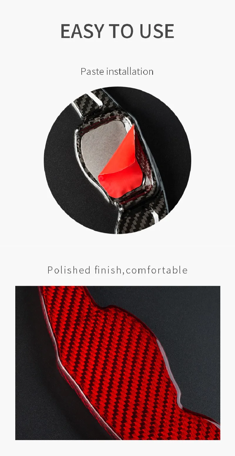 T-carbon Steering Wheel DSG Paddle Shift For Volkswagen VW Golf MK5 MK6 GTI R20 R32 R36 CC Scirocco Jetta Polo Carbon Fiber