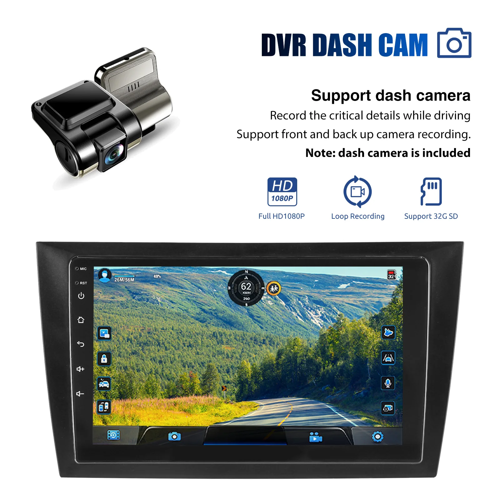 Autoradio ESSGOO Android 15 9 Zoll 64G für VW GOLF VI 2008-2012 Drahtloses CarPlay Android Auto GPS Navigation FM WIFI RDS Lenkradsteuerung Bluetooth USB Mirror Link IPS Touchscreen Head-Unit – Detail 15