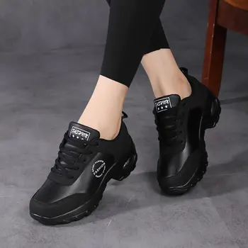 Spring and autumn air cushion women's shoes, leather waterproof sports shoes, soft-soled non-slip leisure travel shoes, all-matc 1