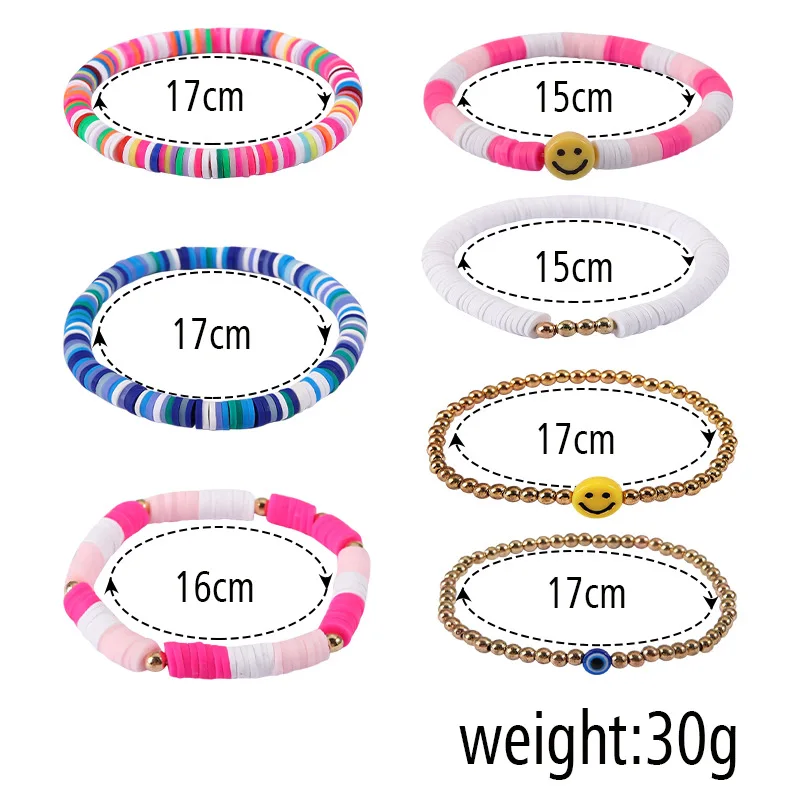  Abitoncc 16pcs Preppy Bracelets for Teen Girls Gifts Preppy  Jewelry Stuff Clay Bead Bracelet Evil Eye Stackable Y2K Cute Aesthetic  Bracelets for Women (8pc blue+8pc pink pack) : Clothing, Shoes 