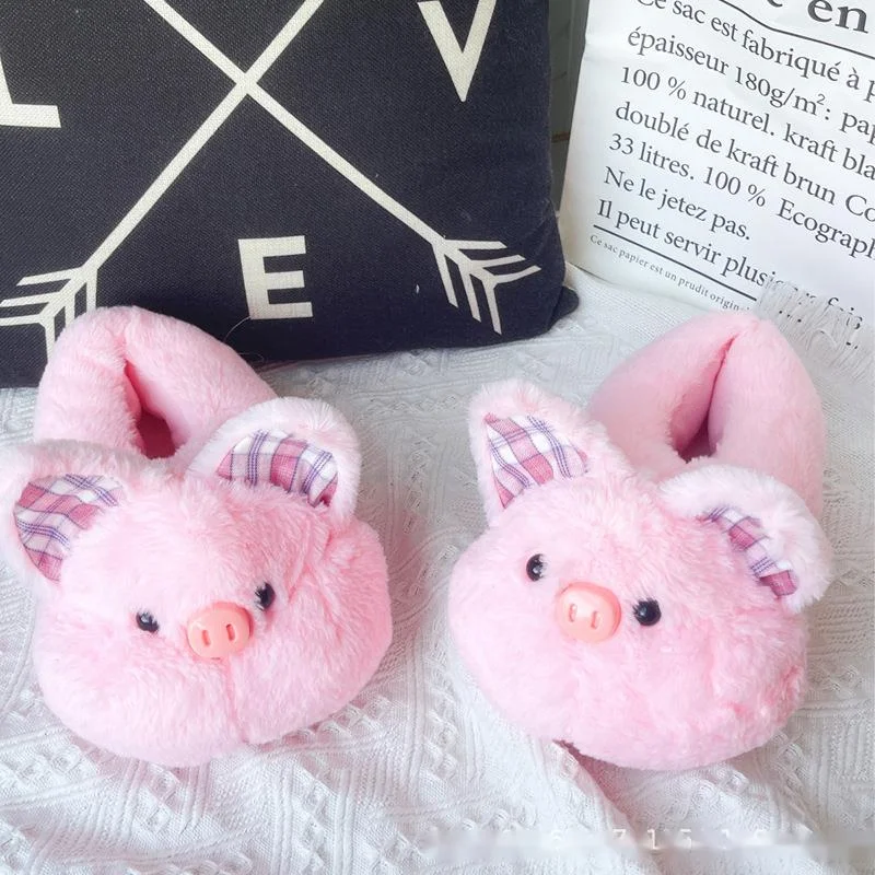 Lady Plysch Fleece Stängd Tå Höst Vinter Sovrum Inomhus Vadderade termiska halkfria maskintvättbara husskor_voghion.com